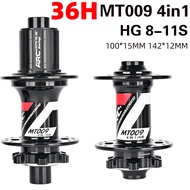 ดุมจักรยาน ARC MTB MT009 6-Jaw ฮับจักรยาน114T เสียง28หลุม144T เสียงรบกวน32รู HG XD MS ดุมด้านหน้าและ