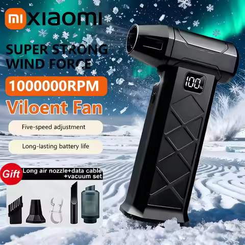 XIaomi 1000000 tr/min 2-in-1 Poweful Violent Fan 5 Speed Air Blower Brushless Motor Handheld Blower 