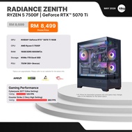IDEALTECH RADIANCE ZENITH AMD GAMING PC ( AMD RYZEN 5 / NVIDIA RTX5070 TI 16GB / 16GB RAM / 1TB SSD 
