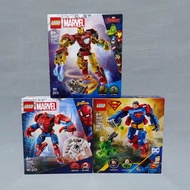 Lego Superhero Superhero 76302 Iron Man 76307 Spiderman 76308 Mecha Wars Assembled Building Blocks