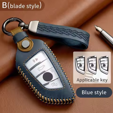 Leather Key Case for BMW G20 G28 G30 G38 G11 G12 G01 G02 G05 G06 G07 G14 G15 3 5 7 8 Series X3 X5 X7