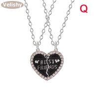 Velishy 2pcs Rainbow Fashion Best Friends น้ำผึ้งรักคู่จี้สร้อยคอ BFF Gift HO