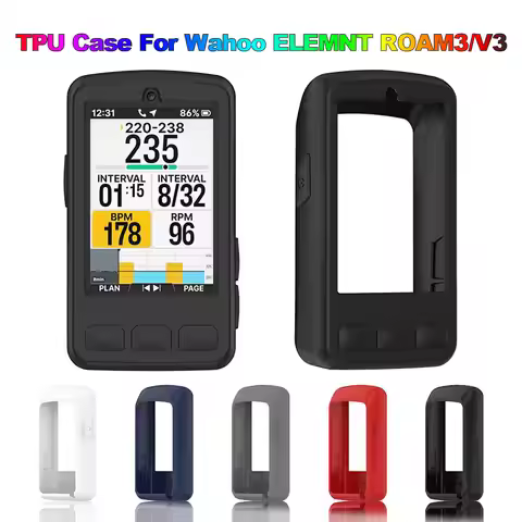 Silicone Soft Protective Case Screen Protector Film Cover For Wahoo ELEMNT ROAM V3 ROAM3 GPS Bike Co