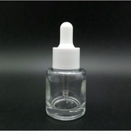20ml Glass Bottle 20ml Clear Glass Pipette Bottle 20ml Serum Bottle Flat Shoulder Thick White