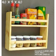 Wooden spice rack wall spice rack/ stacked spice rack/ wall-mounted spice rack/