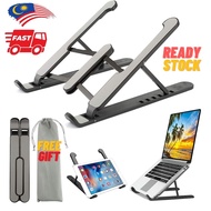 Ready Stock Adjustable Laptop Stand Holder Foldable ABS Laptop Stand Portable Laptop stand
