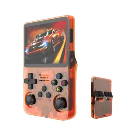 R36S transparent 128G game console PSP nostalgic retro childhood PS1 emulator handheld
