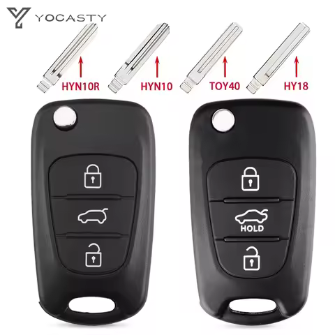 Flip Remote Car Key Shell Case For Kia K2 K5 Rio 3 Picanto Ceed Cerato Sportage For Hyundai I20 I30 