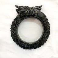 กำไลบ่วงนาคบาศ พญานาคราชหินเสริมพลัง ขนาด 62 มม.