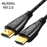กล่องสวิทช์สลับสัญญาณ HDMI 4K 60Hz สายเคเบิลคาบูวิดีโอ2.0 1.4ที่เข้ากันได้กับโปรเจคเตอร์มินิไร้สาย PS3 5 10 20 M สาย HDMI TV