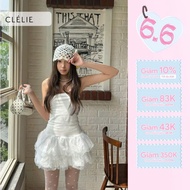 CLÉLIE FIONA DRESS 2-tier polka dot bustier DRESS