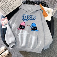 hoodie bxb betrand peto jaket all size m warna abu biru hitam - abu-abu xl