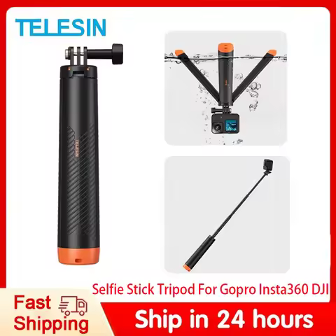 TELESIN Underwater Buoyancy Bar Diving Extendable Selfie Stick Tripod For Gopro Insta360 DJI OSMO Ac