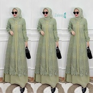 Hayya Dress New Brocade Dress Muslim Dress/ Hayya Brocade Dress Luxury Party Dress Crinkle Brocade D