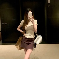 Áo thun ôm body cotton lông mịn co giãn Justdun B18