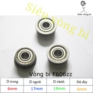 Flange bearing F606ZZ - Rim bearing F606ZZ - Standard 6x17x6mm (19mm rim)