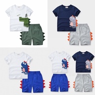 BeTop Children's Clothing Boys' Suit Summer Korean Version Dinosaur Two-Piece Boys Girls Children Mi
