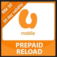 [RM 30] U Mobile Prepaid Topup Reload (not share a topup)