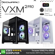 Case Tecware VXM2 V2 Pro | Dual Chamber Gaming MATX Case | 3x ARGB Fan
