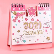 Desk Calendar 2021 Cartoon Desk Calendar Student Mini Memo Calendar