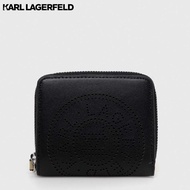 KARL LAGERFELD - K/CIRCLE SMALL FOLD ZIP WALLET  PERFORATED LOGO 231W3219 กระเป๋าสตางค์