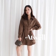 KATUN PRELOVED Atwell Apparel Ava Shirt Dress Cotton Women Size S Dark Brown