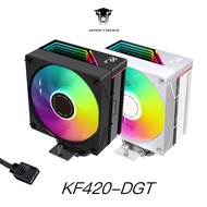 Jungle Leopard KF420 Digital ARGB CPU Cooler Black / White 4 Heat Pipes Temperature Digital Display 