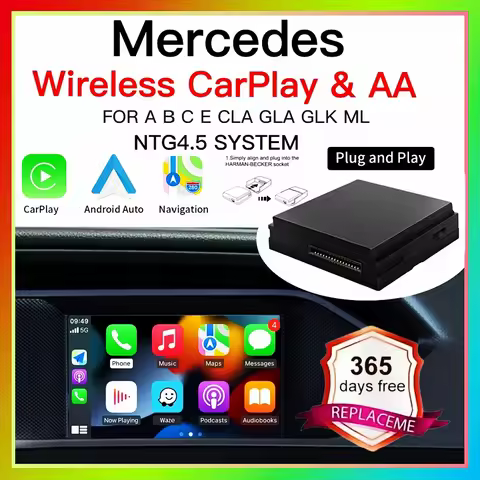 Wireless Carplay Suitable For Mercedes Benz A B C E CLA GLA GLK ML Sprinter NTG4.5 Becker Module And