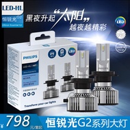 ไฟหน้ารถยนต์ LED Philips UE2 G2 H1 H4 H7 HB3 White Light H11 Fog Lamp 6500K ไฟตัดหมอกรถยนต์ LED Phil