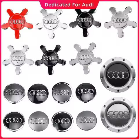 4pcs 60mm 61mm 68mm 69mm 135mm 146mm Car Logo Wheel Center Cap Hub Covers Badge For Audi A3 A4 A5 A6