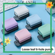 YOLAN 6-Hole Paper Punch, Notebook Scrapbooking Binding Labor-saving Round Hole Puncher, Useful Mann