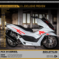 V4 CUTTING STICKER STRIPING VARIASI ALL NEW PCX 150 STRIPING VARIASI PCX 160 STIKER PCX 160 LIS BODY