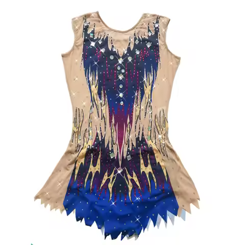 LIUHUO Rhythmic Gymnastics leotards Girls Teens Quality Crystals Ballroom Tank leotards Dance Costum