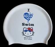 Arena คลาสสิกสีดำและสีขาวสมุนของเขาซิลิโคนหมวกว่ายน้ำเฮลโลคิตตี้ทั่วไปเด็กผู้ใหญ่เพิ่มที่ครอบหูแพคเก