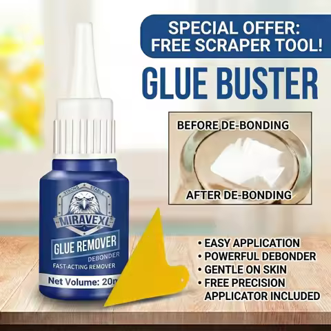 MIRAVEXL 20ml Clear Super Glue Debonder Fast Acting Adhesive Remover Cyanoacrylate Solvent Liquid Cl