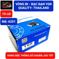 Vòng bi Bạc đạn 6201 YGR Giá bán sỉ 10 cái Sản phẩm được sản xuất theo tiêu chuẩn Thailand.