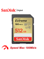 Sandisk Extreme Sd卡u3 4k V30閃存記憶卡512gb 256gb 128gb 64gb 32gb,高速sd記憶卡,適用於手機相機監控器無人機等,最高可達180mb/s