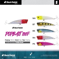 Lure Popper Black Rabbit | Popbait 118F | 118mm 26g | Top Water Suitable for Fishing