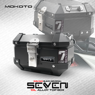 MOKOTO SEVEN SERIES 10L ALLOY BLACK REAR TOP BOX / UNIVERSAL 10 LITERS TOOL BOX STORAGE FOR MOTORCYC