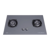 TECNO T 2288TGSV 2-Burner Glass Cooker Hob with Inferno Wok Burner Technology (88cm) (Nardo Grey)
