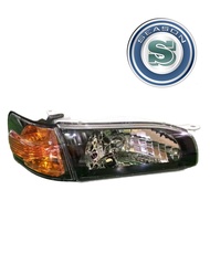 ไฟหน้า+ไฟมุม AE-111 สีดำ/สีขาว มุมส้ม ไฟหน้าแต่ง เออี 111 ae110 ae111 collora 1996-1998