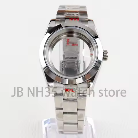 NH35 Watch Case 36mm/39mm 316L Stainless Steel Sapphire Glass For Datejust NH35 NH36 Movement 28.5mm
