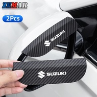 2Pcs Suzuki Car Rear View Mirror Rain Guard Carbon Fiber Rear View Mirror Sticker Universal Auto Par