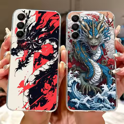 For Samsung Galaxy A16 SM-A165F A166B Cool Dragon Tiger Painting Phone Case For Samsung A16 5G 4G So