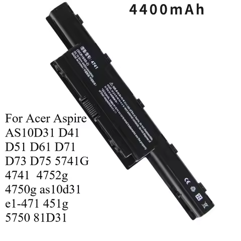 laptop battery for Acer Aspire AS10D31 D41 D51 D61 D71 D73 D75 5741G 4741 4741 4752g4750g as10d31 e1