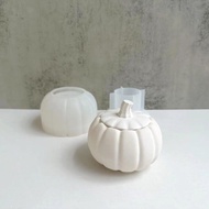 Pumpkin Storage Box Aromatherapy Candle Silicone Mold Plaster Cement Epoxy Resin Cake Molds Home Ornaments