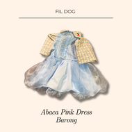 Dress Barong with Abaca Filipiniana sleeves for Dogs and cats Modern Filipiniana for your pet