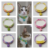 Cat Dog Rabbit Pet Necklace Candy Color Chain Soft Ufo Bell 22mm