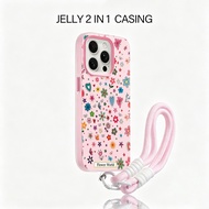 Floral Aesthetic 2 In 1 Casing hp Realme C85 Pro 60X C75 C71 C75X Casing