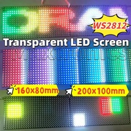 160x80mm /200x100mm DC5V 2 Saiz Skrin LED Lutsinar WS2812 Modul LED Warna Penuh Boleh Diprogramkan 1